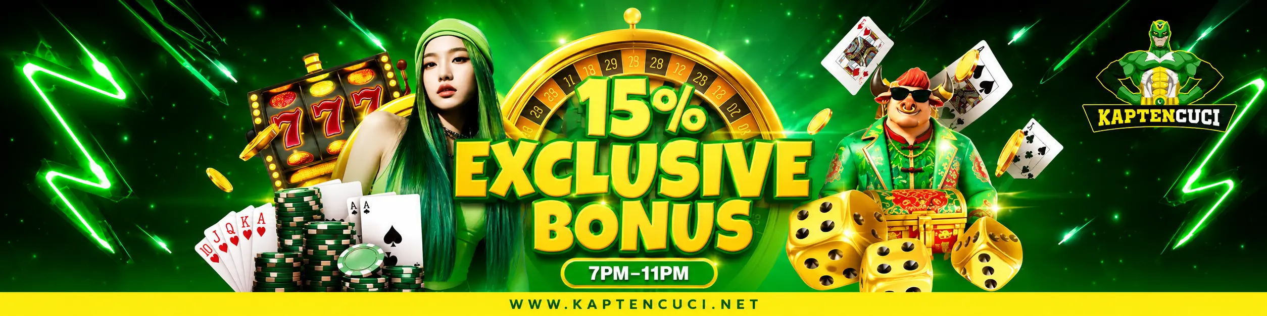 15% EXCLUSIVE BONUS